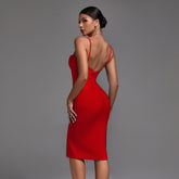 Strappy Sleeveless Plain Midi Bandage Dress